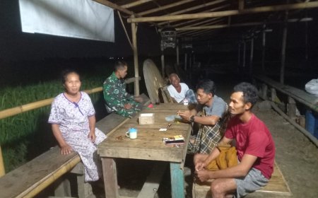 Babinsa Kaligayam Sambangi Pos Kampling Ada Apa