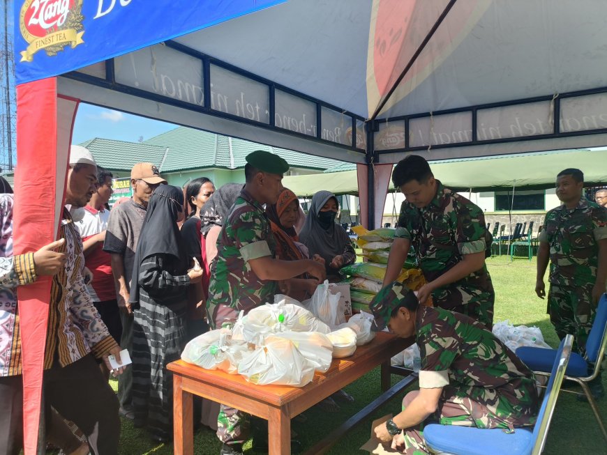 Gandeng Bulog Dan BRI, Kodim 0712 Tegal Gelar Pasar Murah