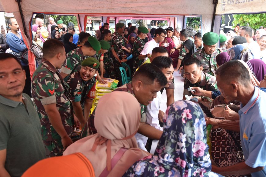 Kodim 0704 Banjarnegara Gelar Pasar Murah Bantu Masyarakat Hadapi Kenaikan Harga Pangan