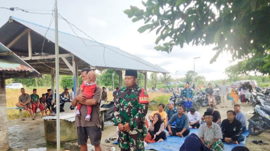 Sambut Bulan Suci Ramadhan Babinsa Skanto Bersama Warga Binaan Ziarah Kubur dan Doa Bersama
