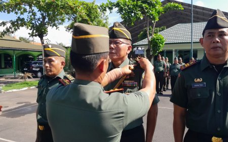 Dandim Tegal Pimpin Upacara Korps Raport Kenaikan Pangkat Periode 1 April 2024