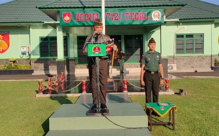 Pimpin Upacara, Dandim 0712 Tegal Bacakan Amanat Panglima TNI