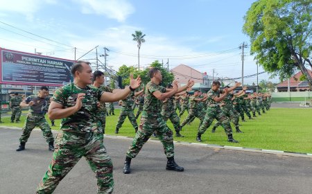 Personal Kodim Tegal Laksanakan Latihan Bela Diri Taktis