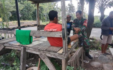 Babinsa Koramil Pagerbarang Laksanakan Komsos Dengan Warga Binaan