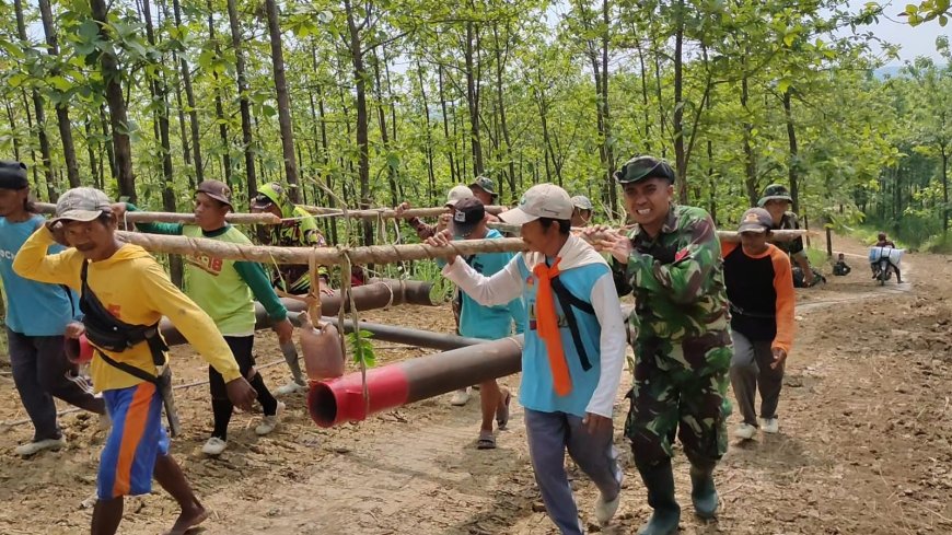 Dandim Tegal Menginisiasi Membuka Akses Jalan Perintis Desa Wotgalih