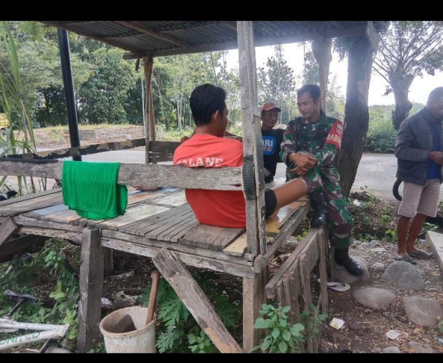 Babinsa Koramil Pagerbarang Laksanakan Komsos Dengan Warga Binaan