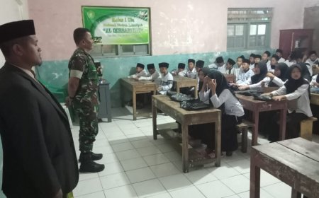 Danramil Bumijawa Berikan Wasbang Kepada Pelajar Madrasah Diniyah Takmiliyah Al – Ikhsaniyah