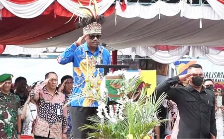 Kepala Staf Kodim Jayapura Hadiri Upacara Hardiknas Yang Di Gelar Pemerintah Kota Jayapura