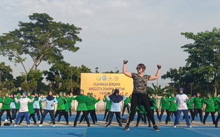 Kompak, Dharma Pertiwi Cabang Tegal Gelar Olahraga Bersama