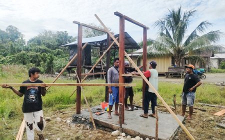 Pentingnya Pola Hidup Bersih Dan Sehat Satgas TMMD Reguler Ke -120 Kodim Jayapura Bangun MCK