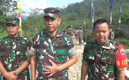 Kunjungan Wasev TMMD Reguler ke-120 di Sijenggung  TNI dan Warga Bersinergi