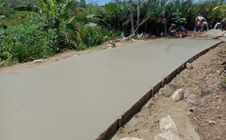 Pembangunan Rabat Beton TMMD Reguler ke-120 di Desa Sijenggung Mencapai 80 Persen