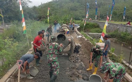 Progres Rabat Beton TMMD ke-120 Capai 85 Persen