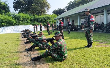 Tingkatkan Kemampuan Menembak, Kodim 0712 Tegal Gelar Latbakjatri TW II Tahun 2024