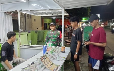 Jaga Kondusifitas Wilayah Binaan, Babinsa Koramil 06/Kramat melaksanakan Patroli