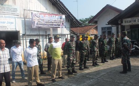 Kerja Bakti di Pasar Pucang  Bersihkan Lingkungan Bersama TMMD Reguler ke-120