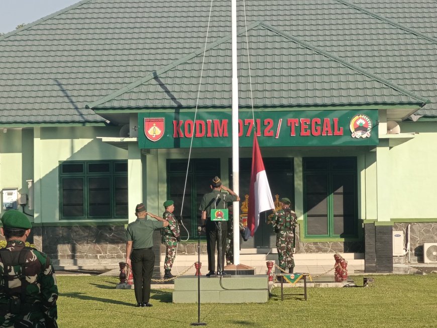Kepala Staf Kodim Tegal Bacakan Amanat Danrem 071 Wijayakusuma