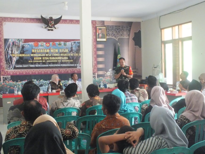 Penyuluhan Wawasan Kebangsaan Dalam TMMD Reguler ke 120 Kodim 0704 Banjarnegara