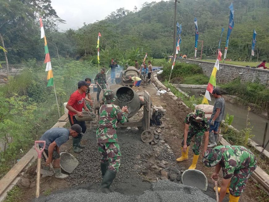 Progres Rabat Beton TMMD ke-120 Capai 85 Persen