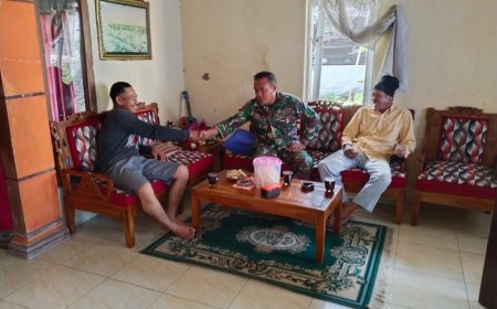 Satgas TMMD Reguler ke-120 Jalin Komunikasi dengan Tokoh Masyarakat Desa Sijenggung