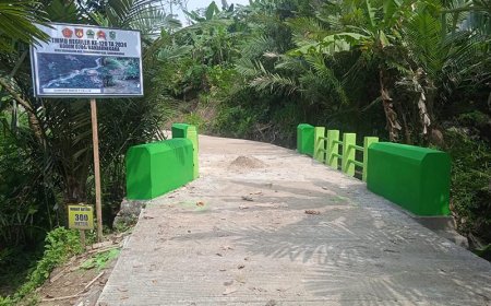 Pembangunan Jembatan TMMD Reguler ke-120 di Sijenggung Capai 100 Persen