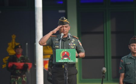 Bacakan Amanat Danrem 071 Wijayakusuma, Dandim Tegal Pimpin Upacara Bendera Awal Juni