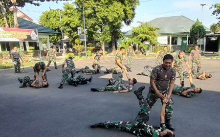 Untuk Meningkatkan Kemampuan, Anggota Kodim 0712 Tegal  Melaksanakan Latihan Bela Diri Taktis