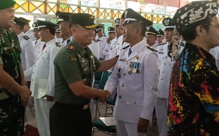 Dandim Tegal Hadiri Pengukuhan Dan Penyerahan Keputusan Bupati Tentang Penambahan Masa Jabatan Kepala Desa