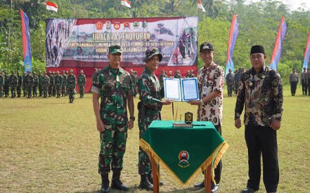 Penandatanganan Naskah TMMD oleh Dandim 0704 Banjarnegara dan Pj Bupati Banjarnegara