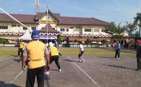 Dandim Tegal Hadiri Olahraga Bersama Sinergitas TNI-Polri Dalam Rangka Hari Bhayangkara Ke-78