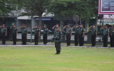 Kodim Tegal Gelar Upacara Bendera Rutin Setiap Hari Senin