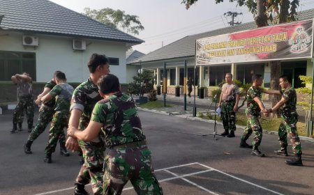 Kodim Tegal Gelar Latihan Rutin Bela Diri Militer (BDM) Taktis