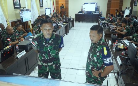 Tingkatkan Kemampuan Operasional Kodim Jayapura Gelar Latihan Posko I