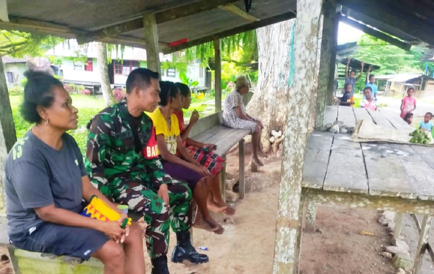 Babinsa Kemtuk Gresi Himbau Warga Ikut Berpartisipasi Jaga Kamtibmas Di Kampung