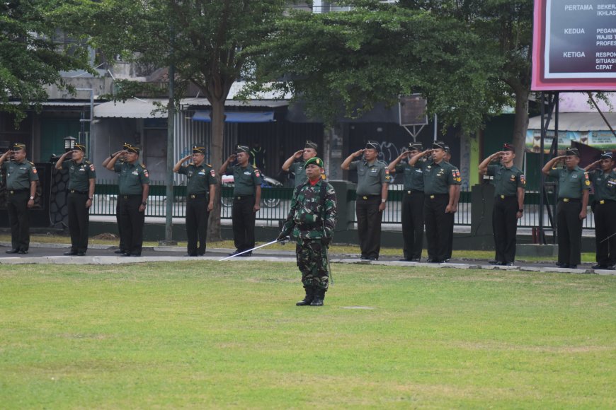 Kodim Tegal Gelar Upacara Bendera Rutin Setiap Hari Senin