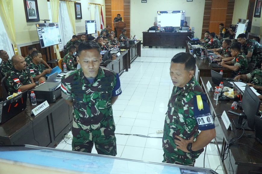 Tingkatkan Kemampuan Operasional Kodim Jayapura Gelar Latihan Posko I