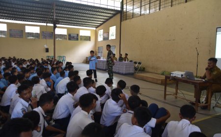 Dandim 0704 Banjarnegara Berikan Materi Wawasan Kebangsaan di SMP Negeri 1 Punggelan