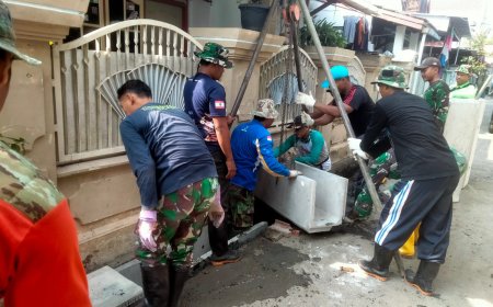 Pemasangan U-Ditch Oleh Satgas TMMD Kodim Tegal Dipastikan Sesuai Presisi