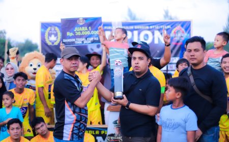 Dandim Cup Kodim 0712 Tegal Resmi Ditutup, Satu Club Sepak bola Berhasil Mendapatkan Juara