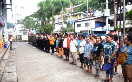 Peduli Kebersihan Kodim Jayapura Bersama Pemerintah Provinsi Papua Gelar Bhakti Sosial Pembersihan Pasar Mama Mama Papua