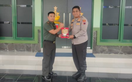 Kapolres Tegal Kunjungi Makodim 0712 Tegal