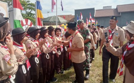 Danramil Slawi Hadiri Pembukaan Jambore Kwaran Kecamatan Slawi