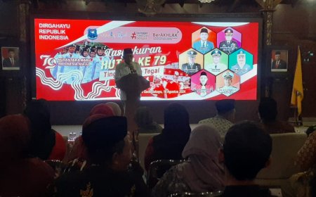 Dandim Tegal Hadiri Tasyakuran Dalam Rangka Peringatan HUT Ke-79 Kemerdekaan RI Tahun 2024 Tingkat Kota Tegal