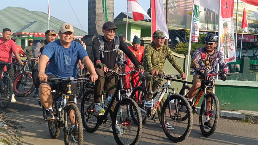 Jaga Kebugaran, Kodim 0712 Tegal Gelar Kegiatan Sepeda Santai