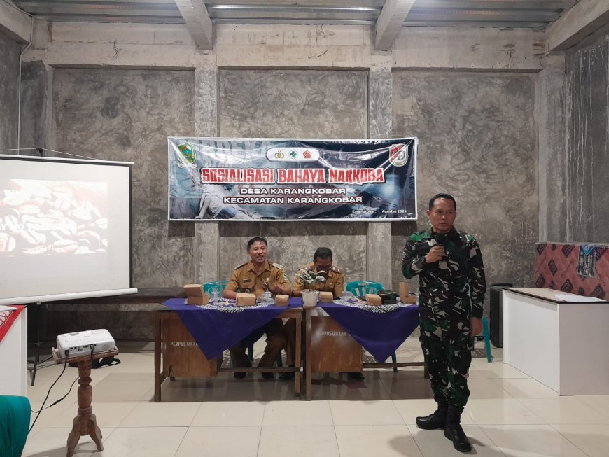 Danramil 04 Karangkobar Hadiri Sosialisasi Bahaya Narkoba untuk Generasi Muda