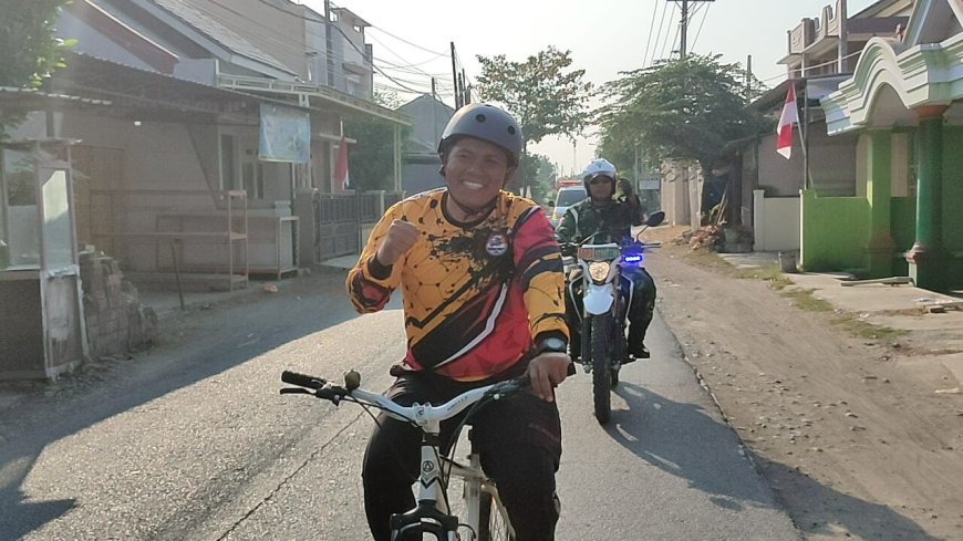 Jaga Kebugaran, Dandim Tegal Ajak Gowes Bareng Anggota