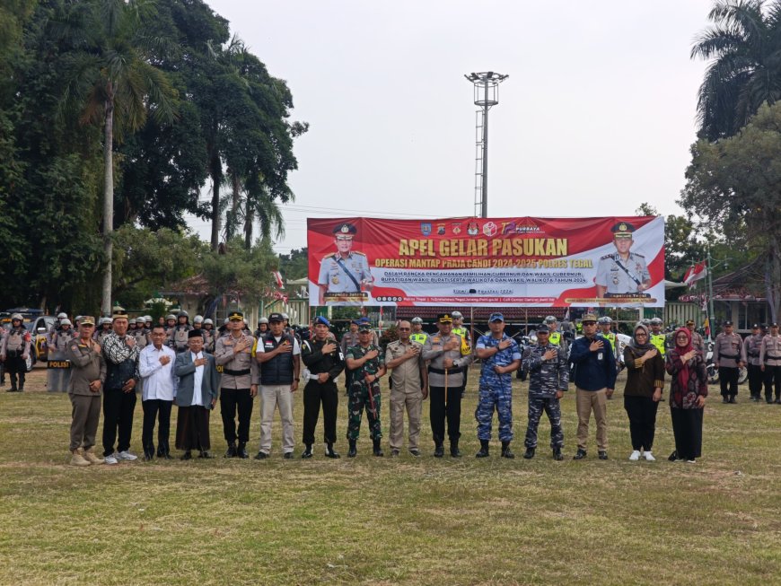 Dandim Tegal Hadiri Apel Gelar Pasukan Operasi Mantap Praja Candi 2024-2025 Tingkat Polres Tegal