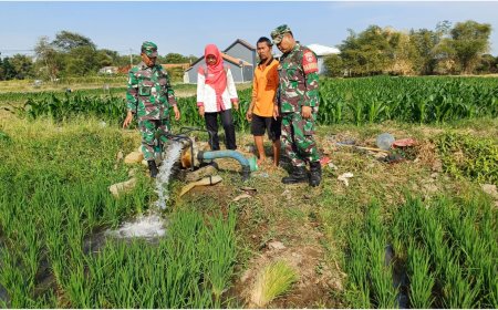 Program Pompanisasi Kodim Tegal Bantu Pengairan Petani