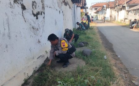Danramil Pangkah Pimpin Kerja Bakti Di Pondok Pesantren Miftachul Jannah