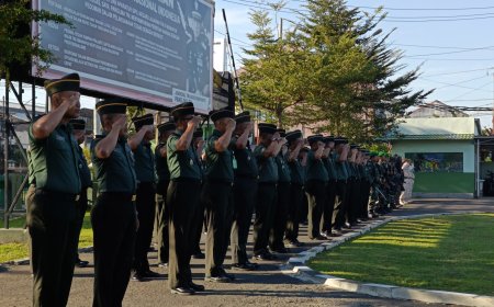 Bacakan Amanat Pangdam, Dandim Tegal Pimpin Upacara Bendera